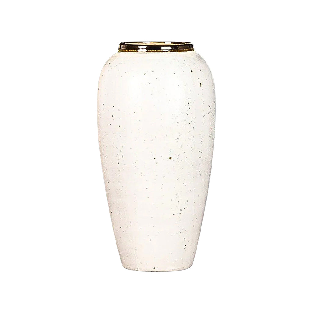 SOGA 35x17cm Plain White Large Ceramic Flower Vase Elegant Living Room Home Decor