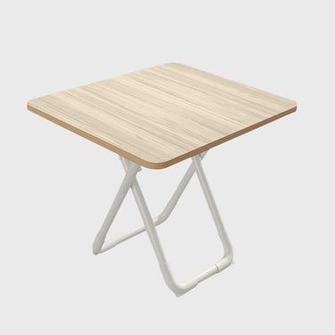 80cm Light Square Table with White Legs