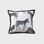 45cm Black and White Light  Luxury Zebra Cushion