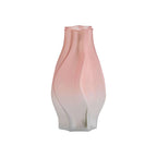 SOGA 25cm Pink Glass Vase Art Blown Hand Flower Tall Vintage Art Vases