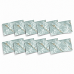 SOGA Peel & Stick Floor and Wall Tiles 30 x 60cm 10 Pack Jade Faux Marble