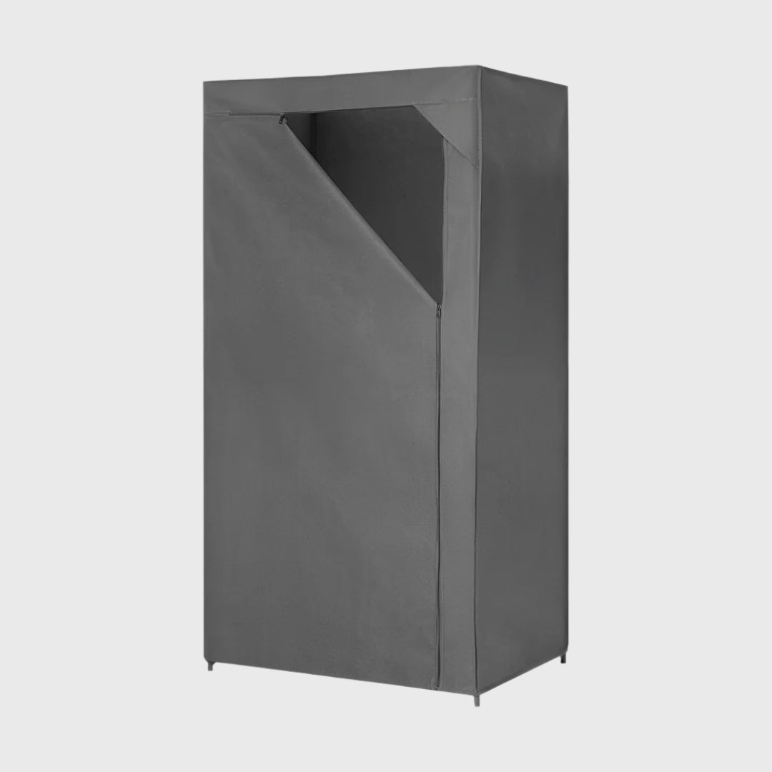 SOGA 75x45xcm Gray Clothes Organizer Rack with Zippered Dust Cover
