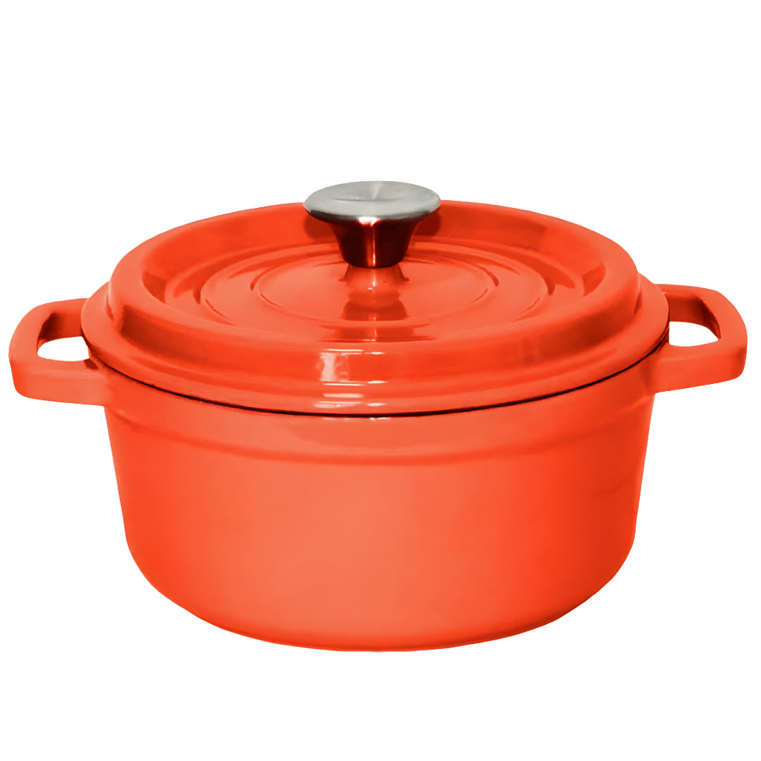 Cast Iron Porcelain Casserole 5L Orange 26cm
