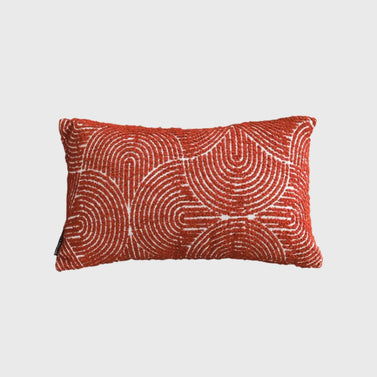 SOGA 30cm Orange Cinnabar Pillow Perfect Burnt Corded Lumbar Throw Pillow