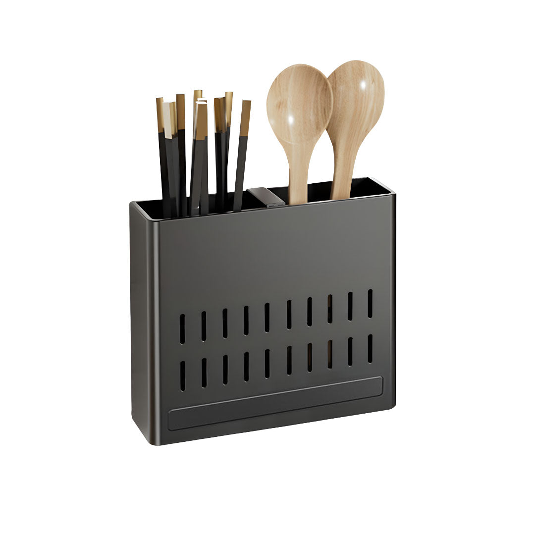 Wall Mounted Kitchen Utensil Rack Spoon Fork Chopstick Storage