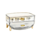 2 Tier Transparent Multifunctional Countertop Cosmetic Storage Organiser