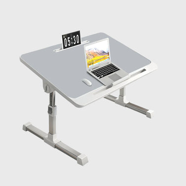 SOGA 60X40cm Grey Small Laptop Bed Portable Foldable Study Table Adjustable