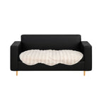 SOGA Three-seater White Faux Fur Throw Blanket 90x210cm Polyester