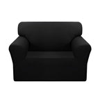 High Stretch 1-Seater Black Sofa Slipcover