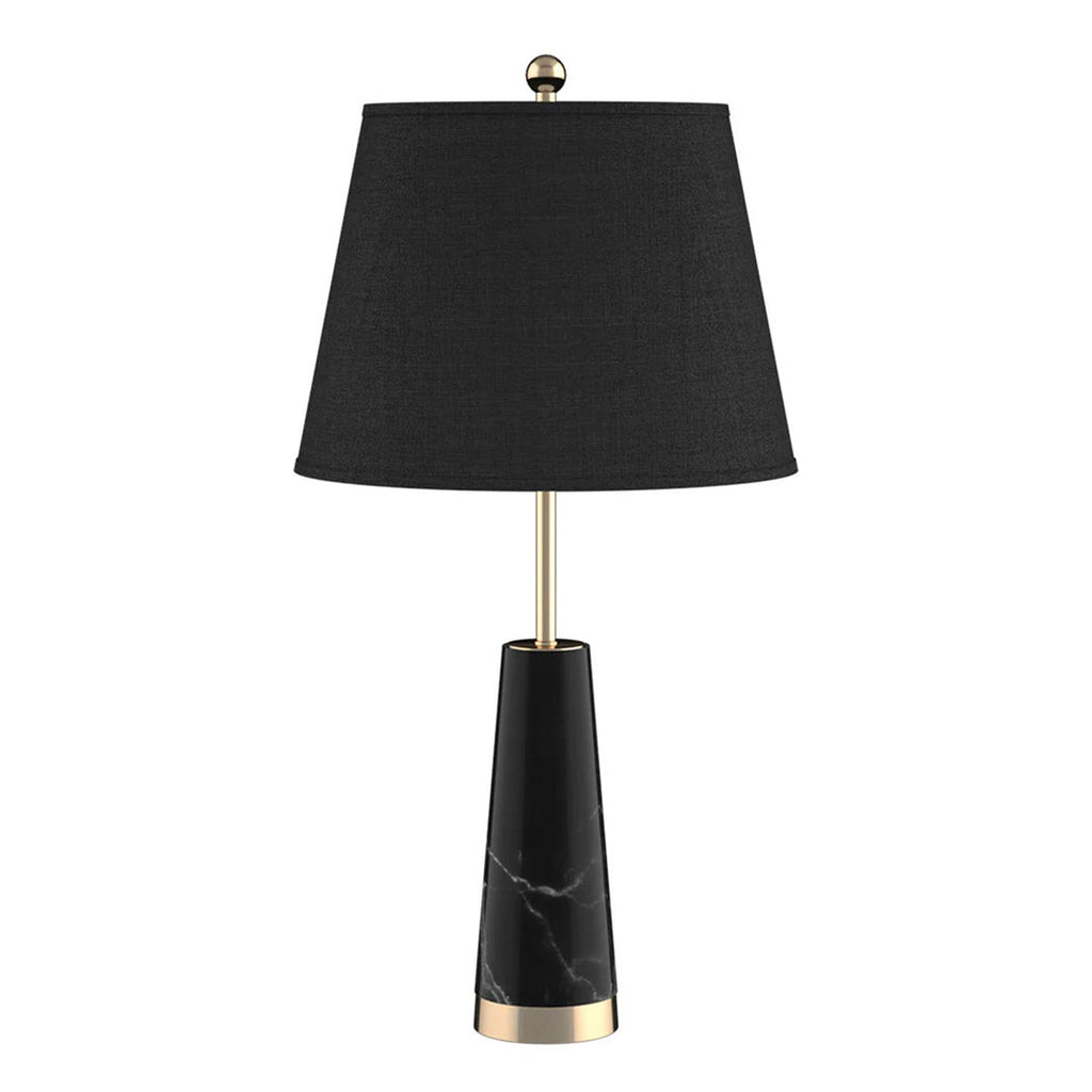 68cm Black Marble Table Lamp
