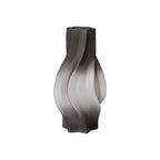 SOGA 33cm Glass Vase Grey with Beautiful glass Bubble Texture Art Vases