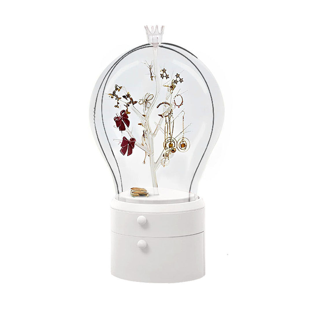 White 360 2 Layered Jewelry Storage Box Waterproof