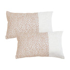 SOGA 2X 35cm Contemporary Beige Two-Tone Block Design Throw Pillow
