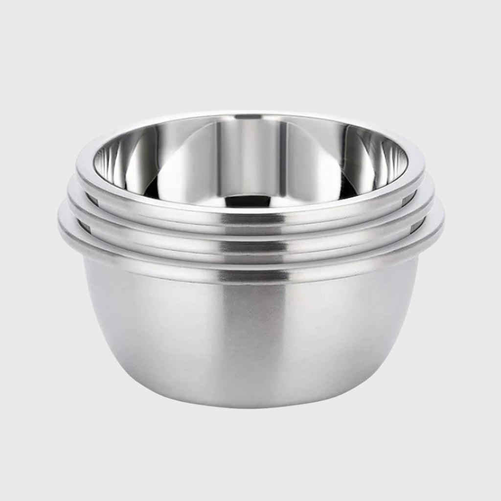 SOGA 3Pcs Polished Stainless Steel Mixing Bowl