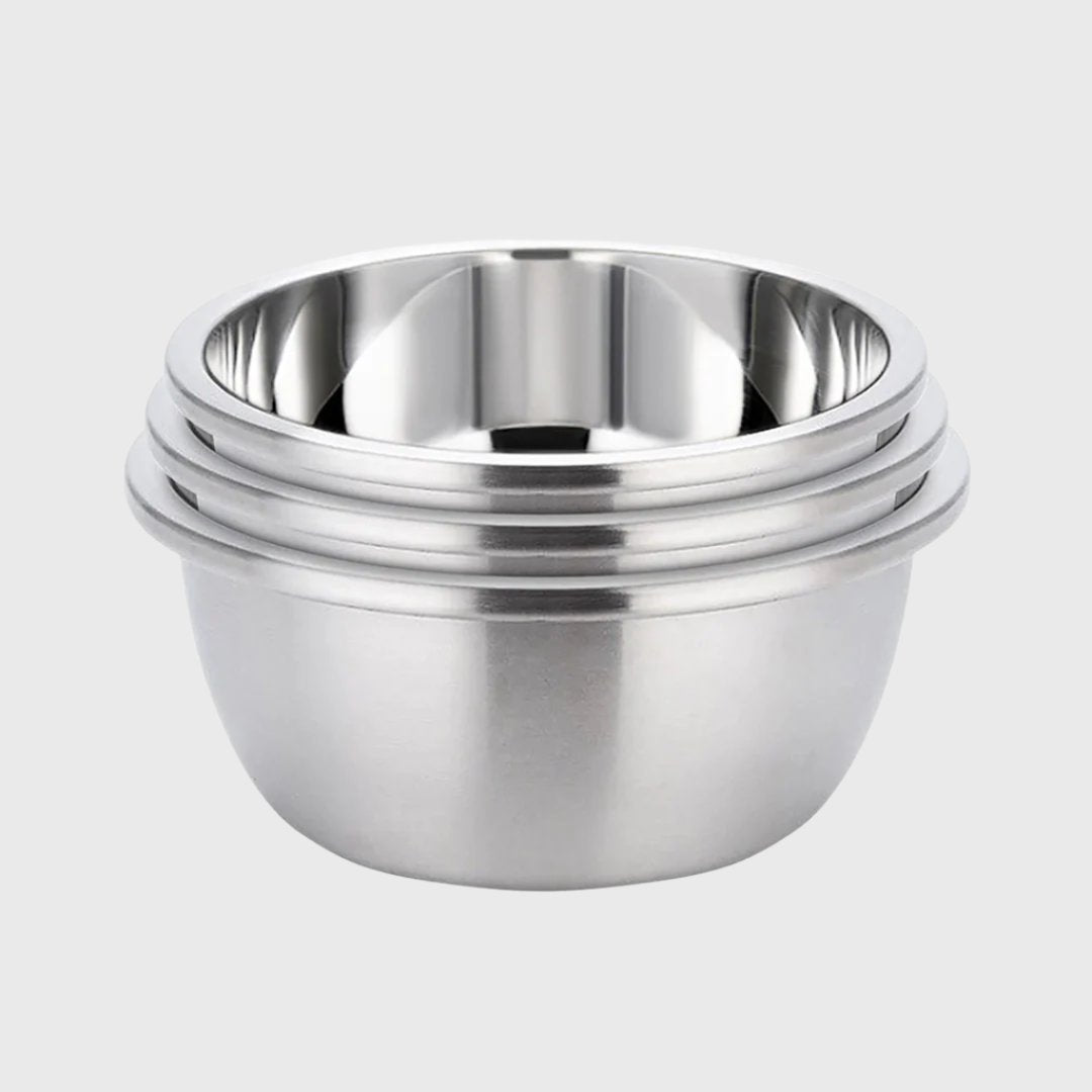 SOGA 3Pcs Polished Stainless Steel Mixing Bowl