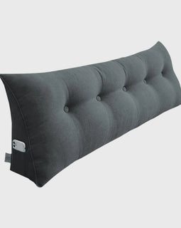 SOGA 150cm Dark Grey Triangular Wedge Bed Pillow Headboard Backrest