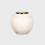 SOGA 21x22cm Plain White Small Ceramic Flower Vase Elegant Living Room Home Decor