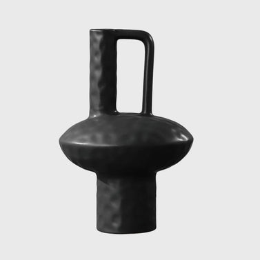 20x30cm Ornament Contemporary Black Ceramic Vase