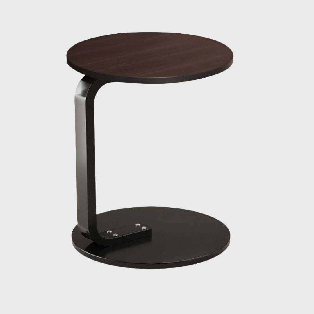 50cm Wood Board Mini Side Table Movable Lightweight w/ Black Frame