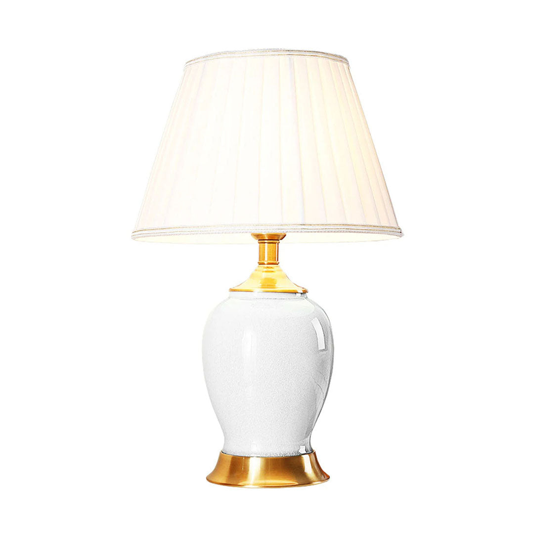 Ceramic Oval Table Lamp White