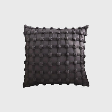 SOGA 45cm Black Medieval style Puff Rivet Square Product Throw Pillow