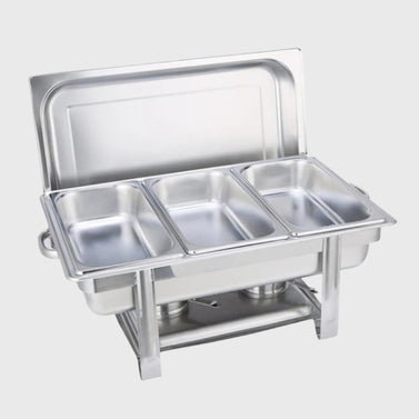 SOGA Stainless Steel Chafing Triple Tray