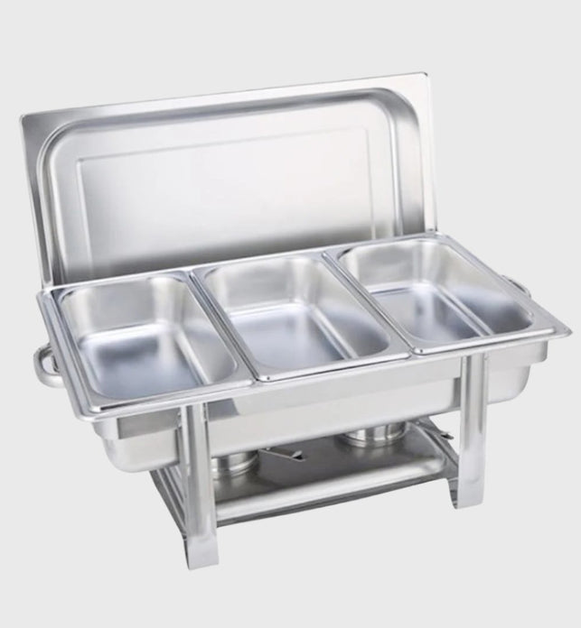 SOGA Stainless Steel Chafing Triple Tray