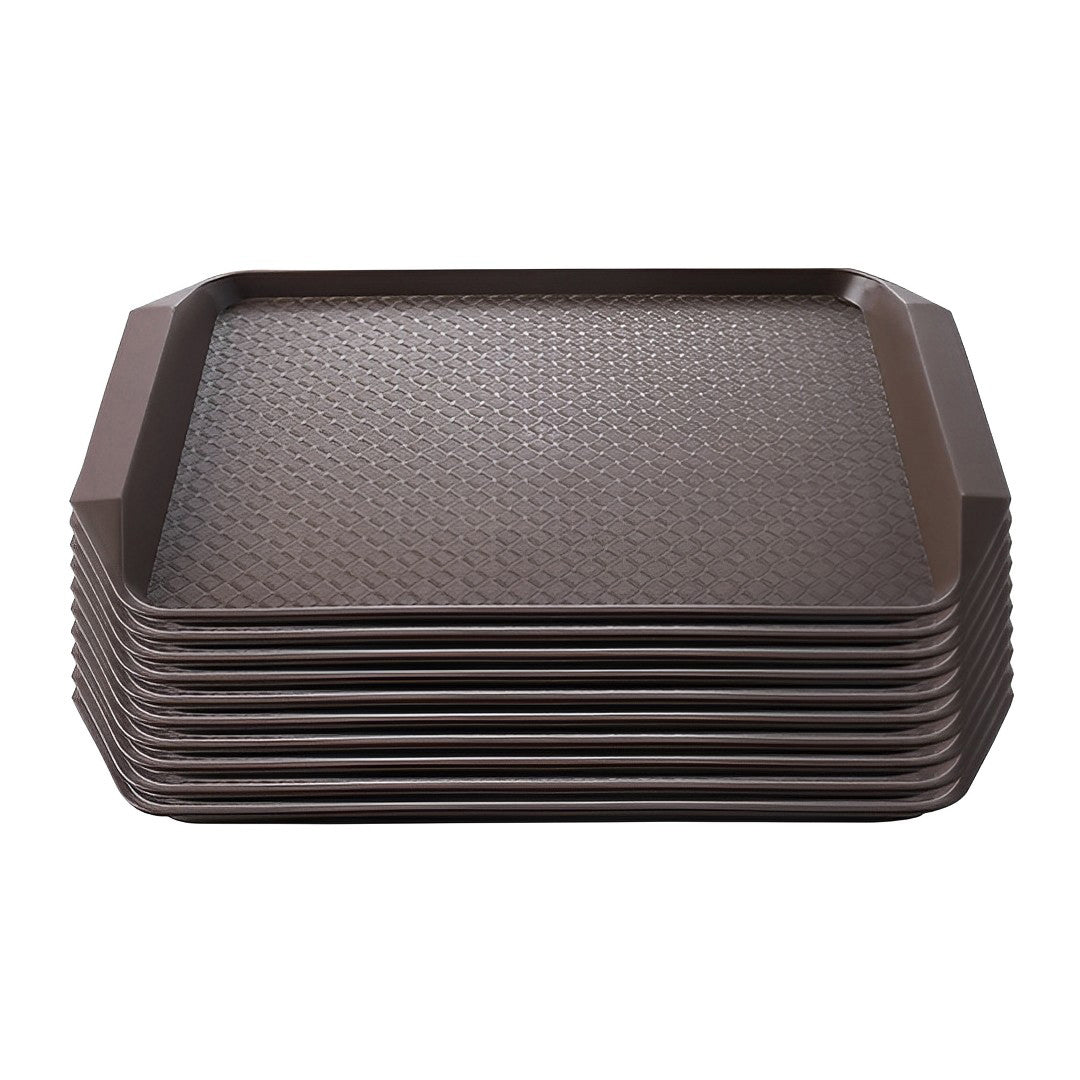 Rectangular Serving Tray Set of 10 Coffee