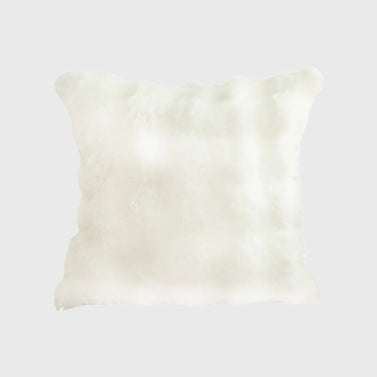 50cm Throw Pillow White Rabbit Fur