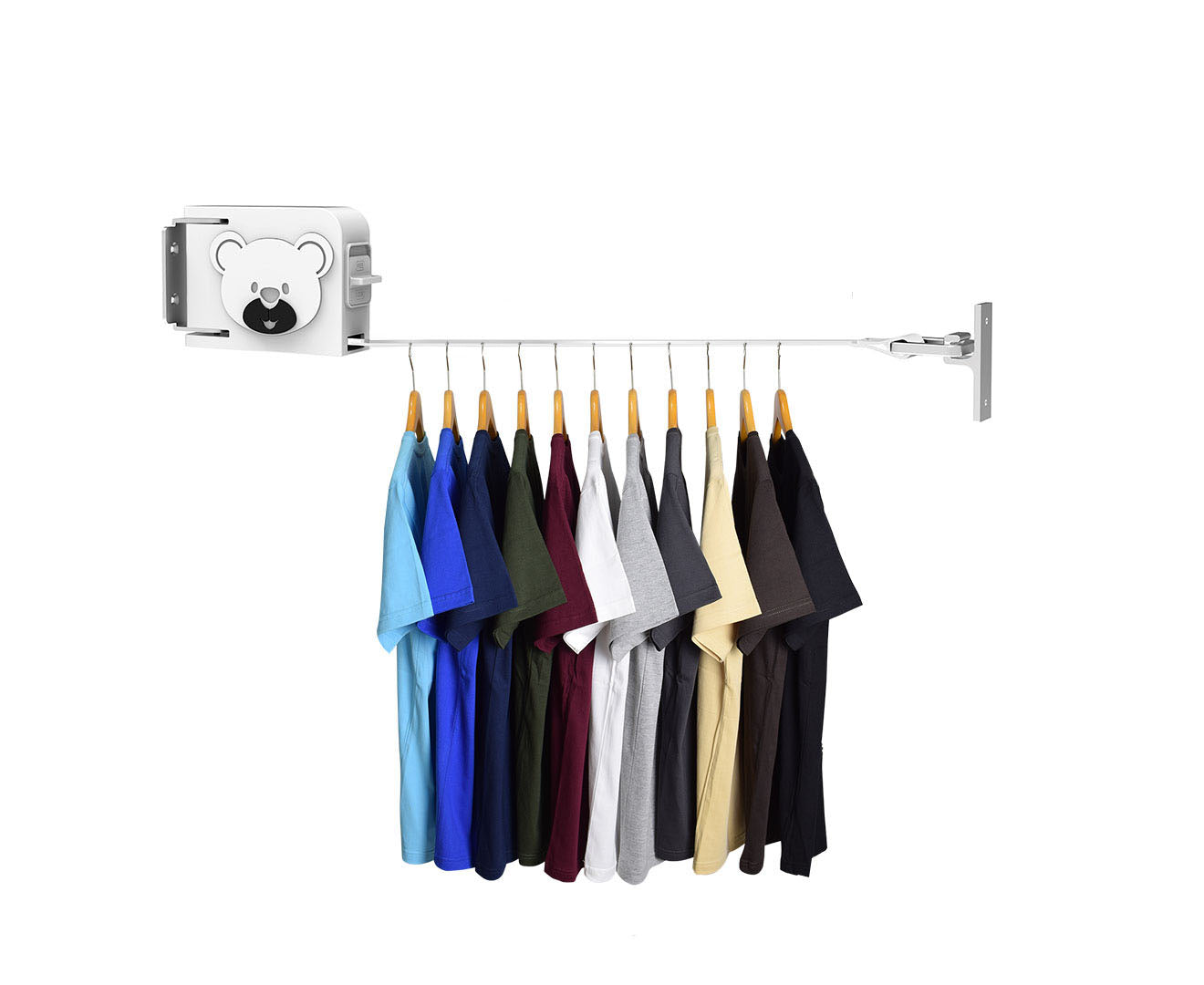 160mm Wall-Mounted Clothes Line Dry Rack White