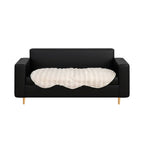 SOGA Three-seater Cream Faux Fur Throw Blanket 90x210cm Polyester