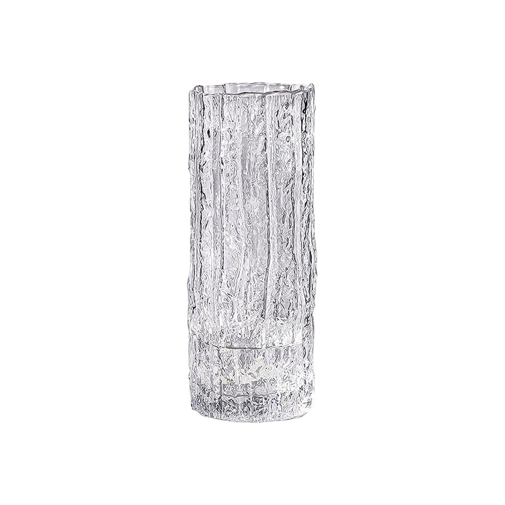 SOGA 30.5cm Handcrafted Clear Glass Vase, Classic Design for Home Decor