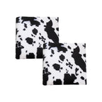 SOGA 2X 45cm Black Cow Print Soft Leaning Plush Backrest Seat Pillow