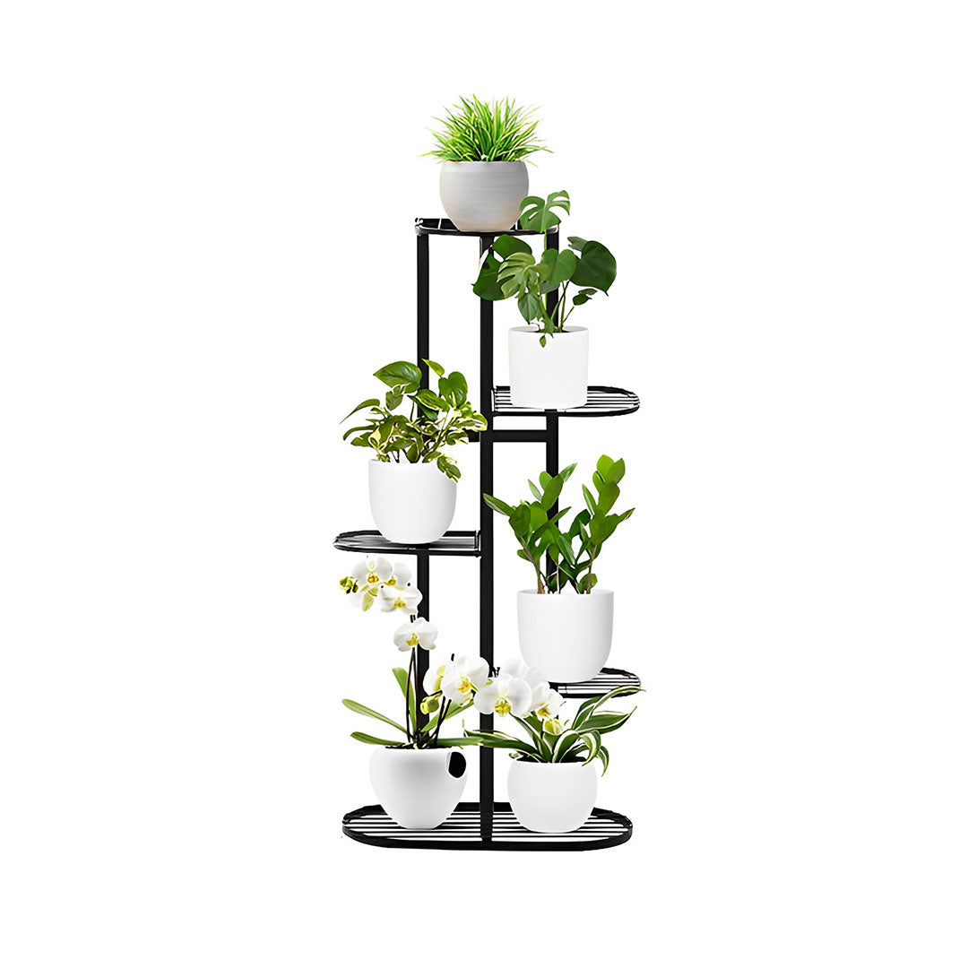 5 Tier Black Metal Plant Rack
