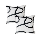 SOGA 2X 45cm Square Modern Minimalist Black Letter Print Throw Pillow