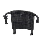SOGA 24cm Black Cow Sculpture with Dotted Pattern in Resin for Modern Home Décor