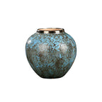 21x22cm Light Blue Small Ceramic Flower Vase Elegant Living Room Home Decor