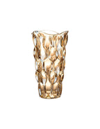 29.8cm Golden Amber Glass Crystal Vase