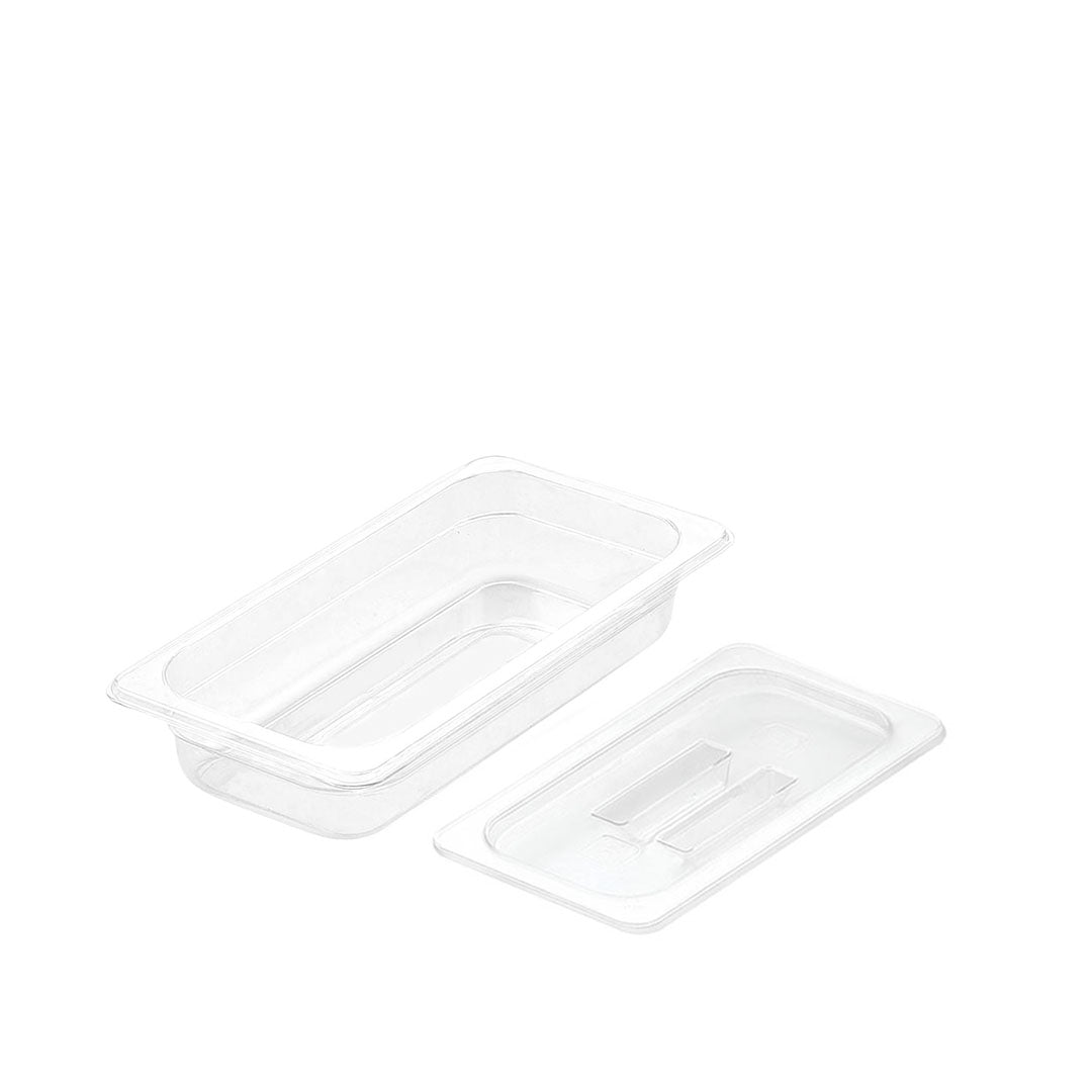 65mm Clear GN Pan 1/3 Food Tray with Lid
