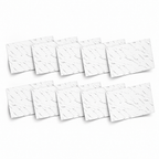 SOGA Peel & Stick Floor and Wall Tiles 30 x 60cm 10 Pack White Faux Marble