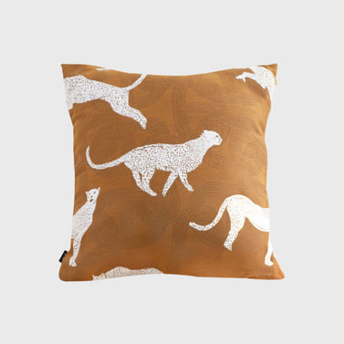 SOGA 50cm Throw Pillow Brown and White Cheetah Animal Print