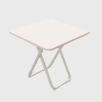 80cm White Square Table with White Legs