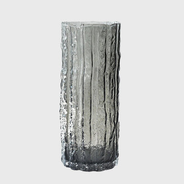 SOGA 30.5cm Handcrafted Grey Glass Vase Classic Design for Home Decor