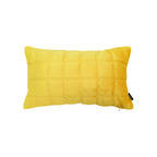SOGA 30cm Yellow Quilted Grid Pattern Decorative Throw Pillow