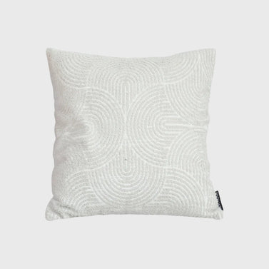 50cm Throw Pillow Off White Lumbar Embroidered