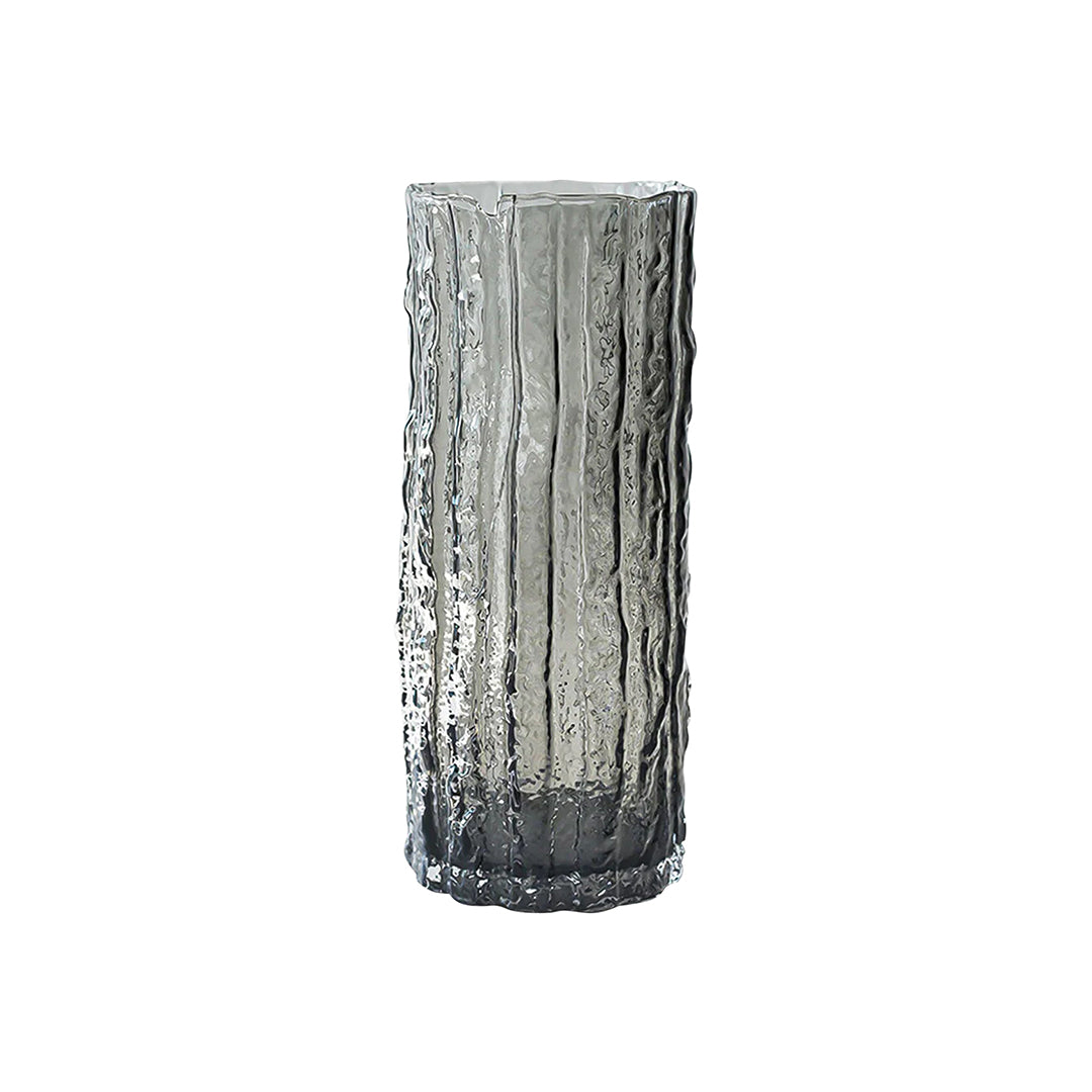 SOGA 30.5cm Handcrafted Grey Glass Vase Classic Design for Home Decor