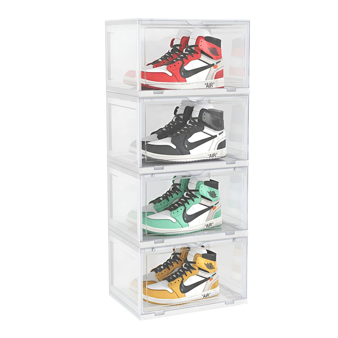 4 Tier Transparent Shoe Organiser