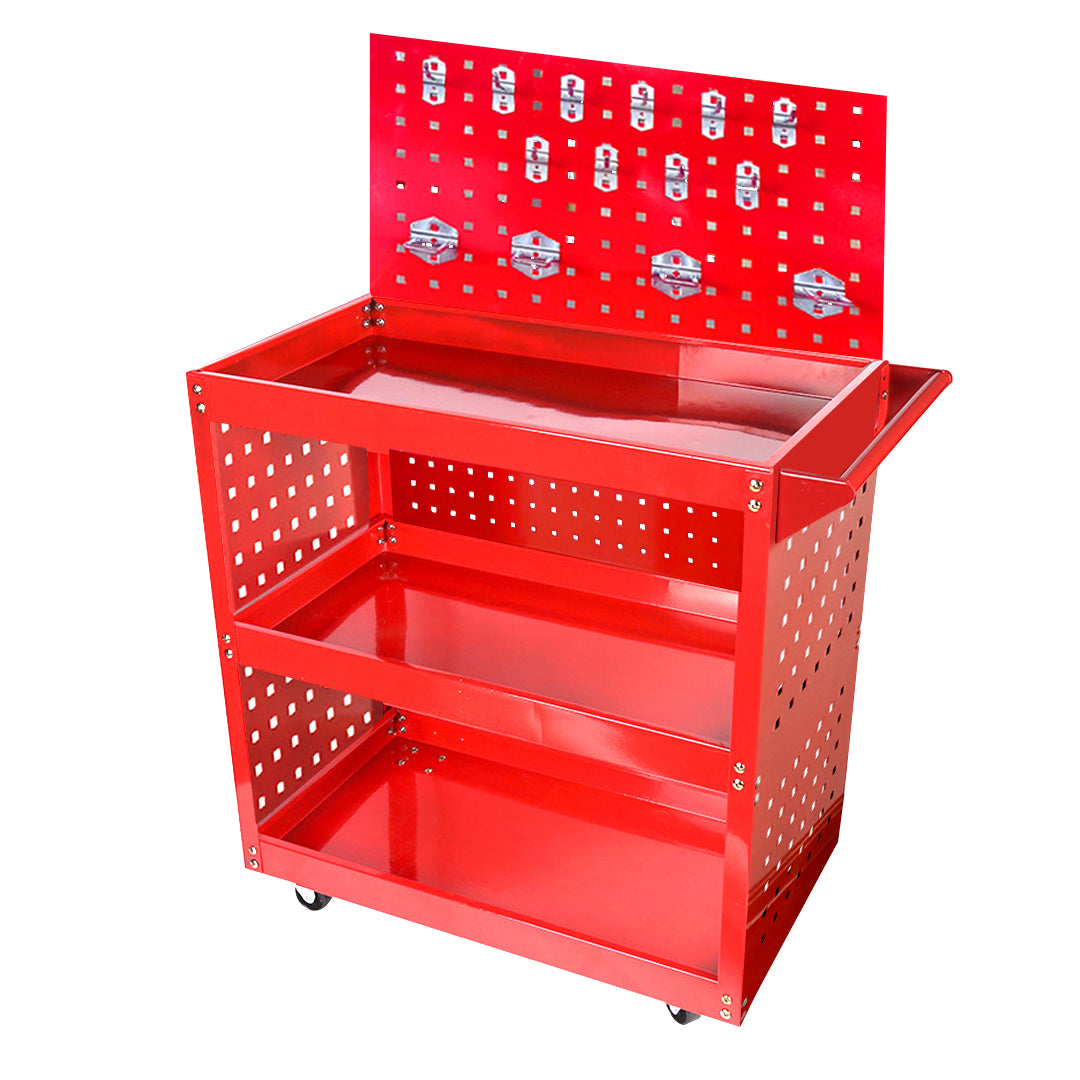 3 Tier Tool Storage Cart with Porous Side Panels