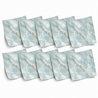 SOGA Peel & Stick Floor and Wall Tiles 60 x 60cm 10 Pack Jade Faux Marble