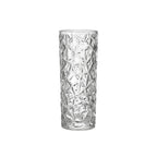 30cm Sleek Clear Glass Vase Elegant Wide Crystal